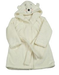 Smetanový chlupatý župan s kapucí - Pú George