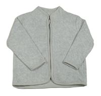 Světlešedá melírovaná fleecová propínací mikina zn. Matalan