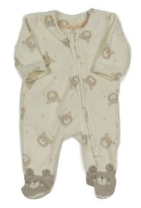 Smetanový fleecový overal s medvědy George