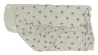 Nové - Bílé napínací prostěradlo s hvězdami