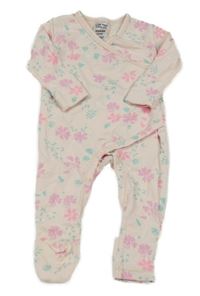 Světlerůžový květovaný overal