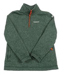 Khaki melírovaná pletená funkční mikina Craghoppers