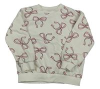 Smetanová mikina s mašlemi F&F