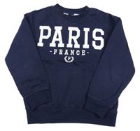 Tmavomodrá mikina s nápisem H&M