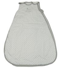 Bílý puntíkatý zateplený spací pytel se slonem