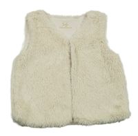 Krémová kožešinová podšitá vesta Mothercare
