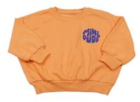 Oranžová oversize mikina s nápisem George