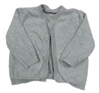 Šedý melírovaný propínací svetr Mothercare