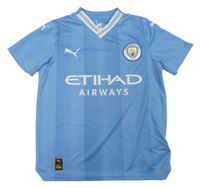 Modré vzorované fotbalové tričko - FC Manchester City Puma
