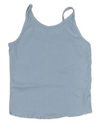 Světlemodrý žebrovaný crop top George
