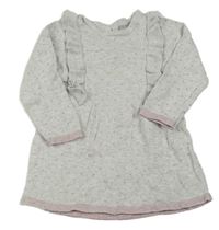 Šedé pletené puntíkaté šaty Primark