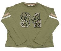 Khaki triko s číslem M&S