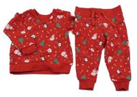2 set - červená vánoční mikina + tepláky Primark