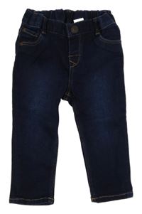 Tmavomodré skinny rifle 