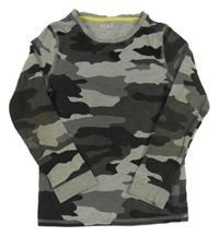 Šedo-černé army pyžamové triko M&S