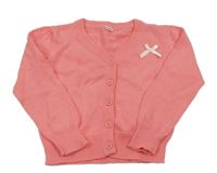 Lososový propínací lehký svetr 