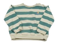 Zeleno-smetanová pruhovaná mikina M&S