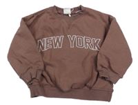 Hnědá mikina s nápisem Zara