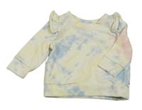 Žluto-modrá batikovaná mikina GAP