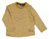 Okrové melírované thermo triko Lupilu