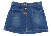 Modrá riflová sukně s kapsami C&A