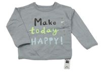 Nové - šedá mikina s nápisy dunnes