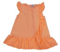 Neonově oranžová tunika s madeirou Topolino