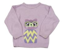 Lila svetr s medvědem dunnes