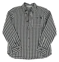 Černo-šedo-bílá kostkovaná košile s kapsami H&M