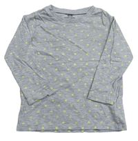 Šedé melírované triko s hvězdami H&M