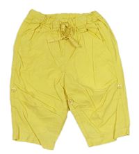Žluté plátěné kalhoty H&M