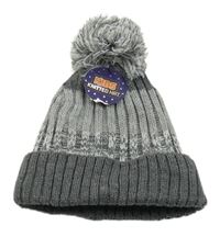 Nové - Šedá čepice s bambulí 