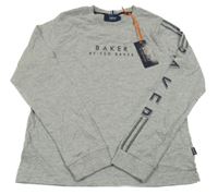 Nové - Šedé triko s logem Baker