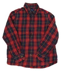 Červeno-tmavomodrá kostkovaná košile Tom Tailor