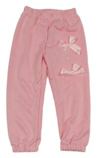 Růžové tepláky s mašlemi Shein