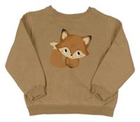 Hnědá mikina s liškou H&M