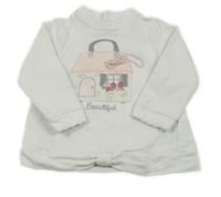 Bílá mikina s domečkem Mayoral