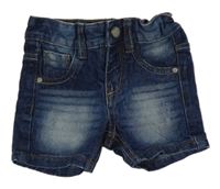 Tmavomodré riflové kraťasy s prošoupáním Papagino