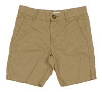 Béžové plátěné chino kraťasy H&M
