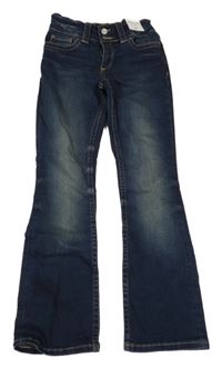 Nové - Tmavomodré bootcut rifle H&M