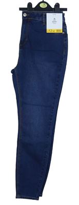 Dámské tmavomodré skinny rifle George vel. 16S