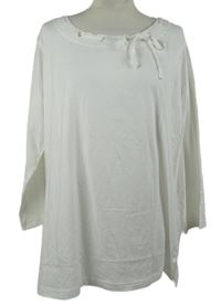 Dámské bílé triko se šněrováním Marianna 