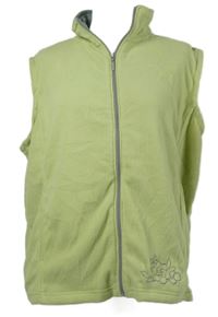 Dámská světlezelená fleecová propínací vesta s květy Atlas 