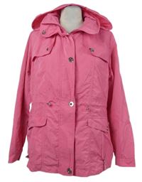Dámská růžová šusťáková jarní bunda s kapucí M&S