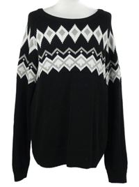 Dámský černo-bílý vzorovaný svetr Esmara 