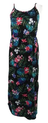 Dámské černé květované midi šaty Esmara 