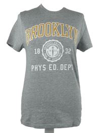 Pánské šedé tričko s nápisy zn Primark 