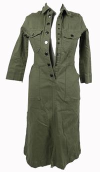 Dámské khaki riflové košilové šaty s límečkem Sosandar