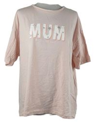 Dámské světlerůžové pyžamové tričko s nápisem F&F