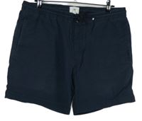 Pánské tmavomodré plátěné chino kraťasy H&M